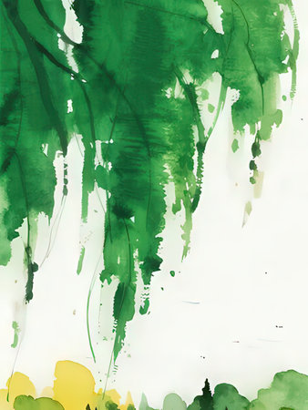Abstract green watercolor background for your design. Watercolor stains.の写真素材