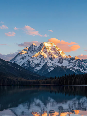 Mount Athabasca, Jasper National Park, Alberta, Canada.の写真素材