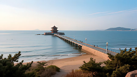 Landscape view of the West Lake, Hangzhou, China.の写真素材