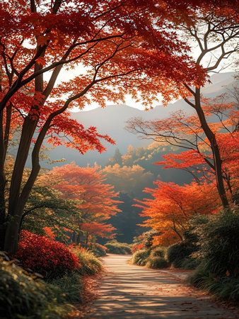 Autumn forest in south korea Daegwallyeong\\\\