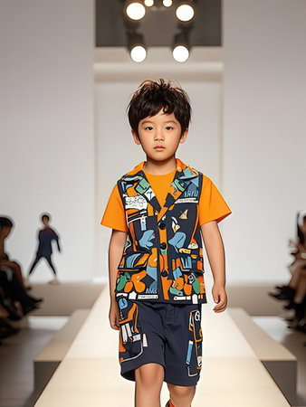 A model walks the runway at the Jeremy Scott Fall 2013 fashion show during Mercedes-Benz Fashion Week at Lincoln Center in NYC.のeditorial素材