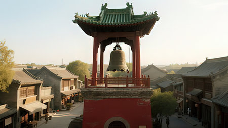 Bell Tower of Changgyeong Temple in Seoul, South Koreaの写真素材