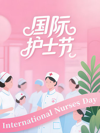 International Nurses Day background with doctors and nurses. Vector illustration.の写真素材