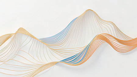Abstract background with wavy lines. 3d rendering, 3d illustration.