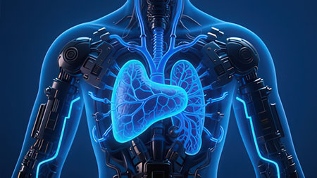 Human Lungs Anatomy For Medical Concept 3D Illustration.の写真素材