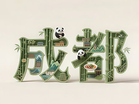 \3D illustration of the word \"\"Japan\"\" made of bamboo"の写真素材