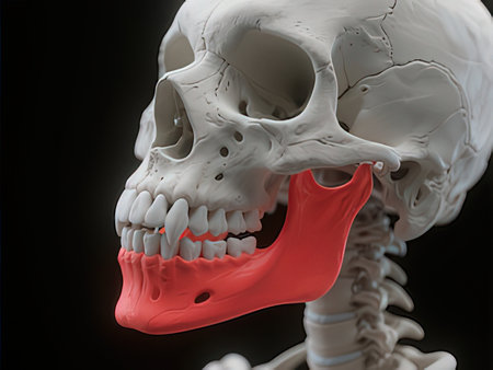 3d rendered illustration of the human skeleton anatomy - the upper jaw