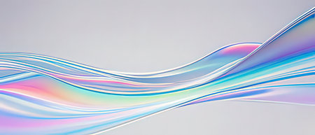 Abstract 3d rendering of wavy background. Creative design for banner or flyer.の写真素材