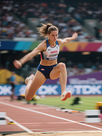 Undefined athlete running at the IAAF Diamond League in Stockholm.の写真素材