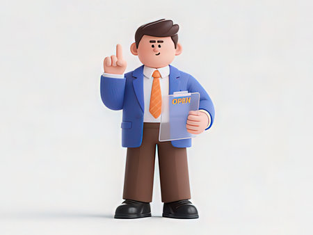 Businessman with a contract in his hands. 3d illustration.