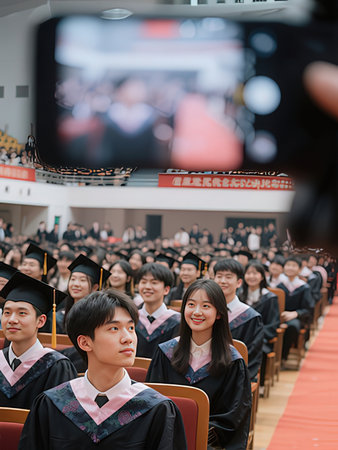 Graduation Ceremony at the university.の写真素材