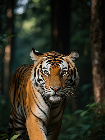 Sumatran Tiger in the forest.の写真素材