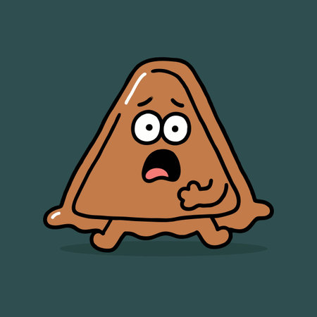 Cute cartoon chocolate candy character. Vector illustration. Eps 10.のイラスト素材