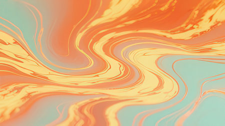 abstract colorful background with some smooth lines in it, orange and blue