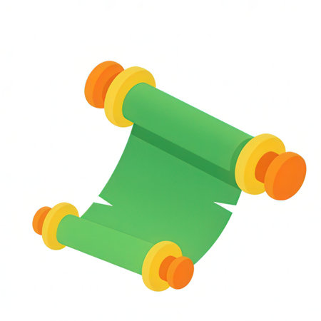 Paper scroll icon. Isometric 3d illustration of paper scroll icon for web design