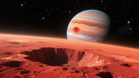 Planets in outer space. Science fiction wallpaper. Beauty of deep space.