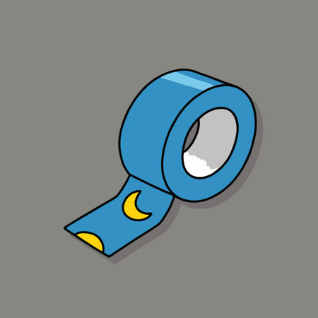 Adhesive tape icon in trendy flat style isolated on gray background. Vector illustration.のイラスト素材