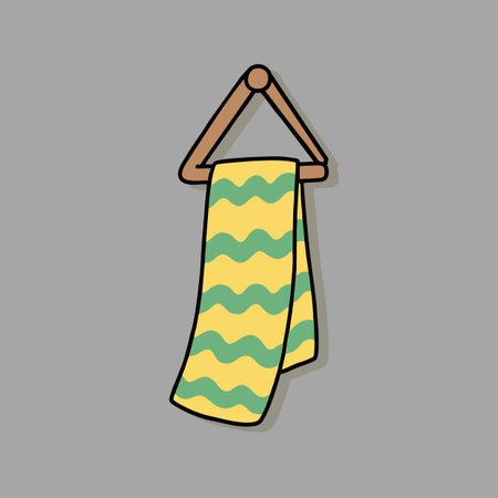 towel hanging icon design, vector illustration eps10 graphicのイラスト素材