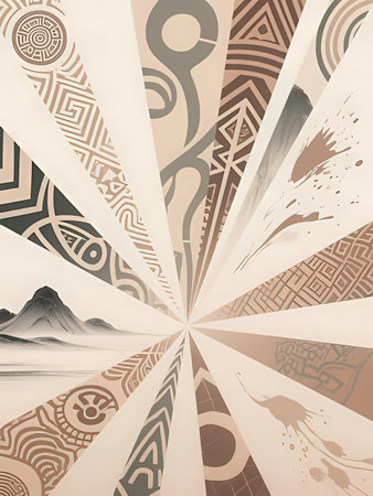 Vintage background with ethnic elements. Vector illustration for your design.の写真素材