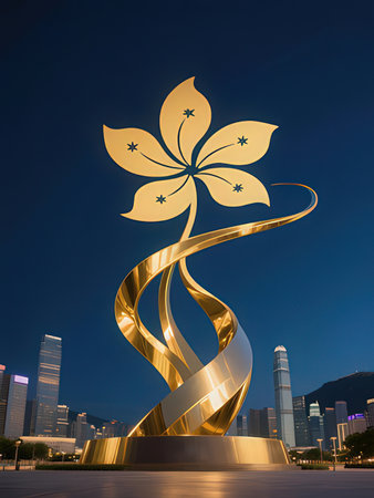 The sculpture of the flowerの写真素材