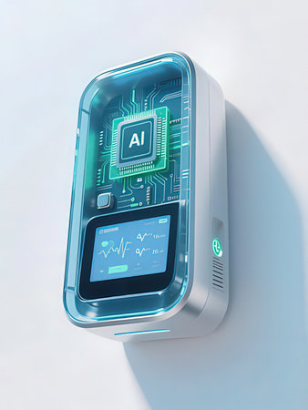 Highly rendering of a smart watch with a processor on the screen