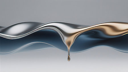 Liquid paint splashing on a gray background. 3d renderingの写真素材