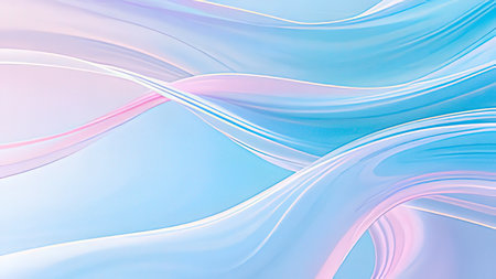 abstract background with smooth lines in blue and pink colors, digitally generated imageの写真素材