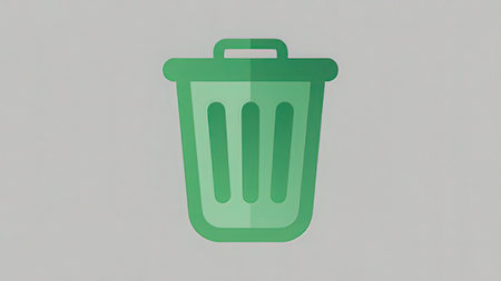 trash can icon isolated on white background, 3d render illustrationの写真素材
