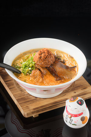 ramen on the tableの写真素材