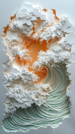 3D illustration of abstract fractal for creative design, art and entertainment