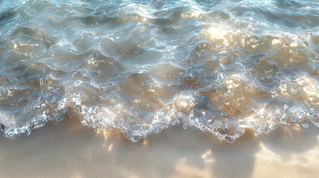Wave of the sea on the sandy beach. Seascape.