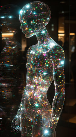Glass figure of a mannequin in Bangkok, Thailand. It is one of the largest museums in the world.