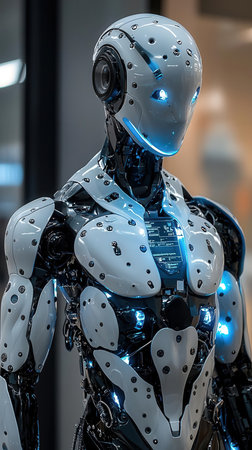 Modern robot at Expo, universal exposition on the theme of food in Milan.