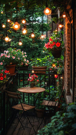 Restaurant with flowers in the old city of Lviv, Ukraineの写真素材