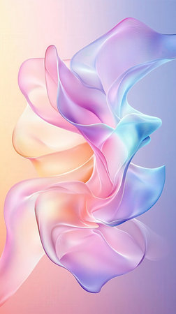 abstract colorful background with smooth elegant wavy silk or satin texture