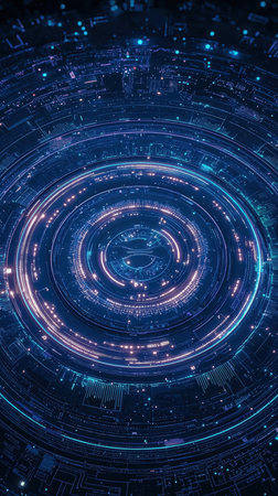 Circuit board futuristic technology background. 3d rendering toned image