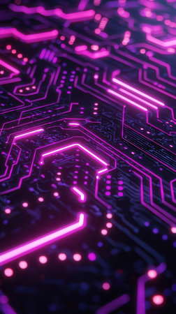 Circuit board background. 3d rendering, 3d illustration.の素材