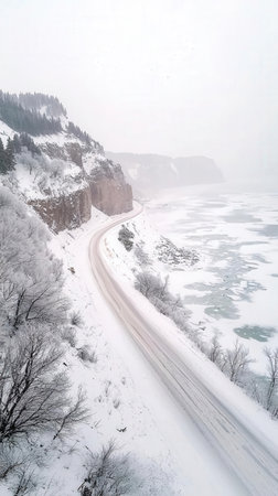 Beautiful winter landscape in south korea Daegwallyeong\\"\"\""の素材
