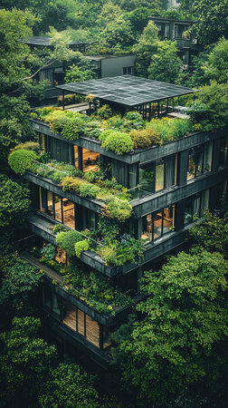 Garden of the house in Kyoto, Japan. Vintage style.の素材