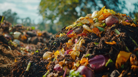Garbage dump in the garden. Selective focus. nature.の素材