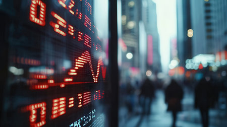 Stock market or forex trading graph and candlestick chart suitable for financial investment concept. Economic trends background for business idea and all art work design. Abstract finance background.の素材