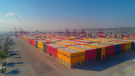 Panoramic view of the port of Dubai, United Arab Emiratesの素材