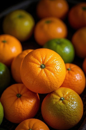 Variety of citrus fruit including lemons, grapefruits and orangesの写真素材