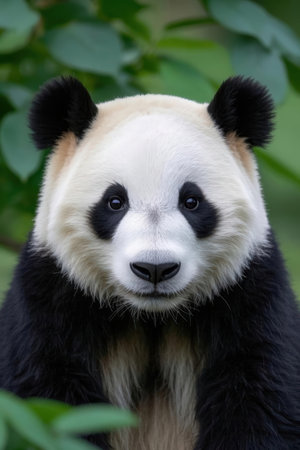 Giant panda bear (Ailuropoda melanoleuca)の写真素材