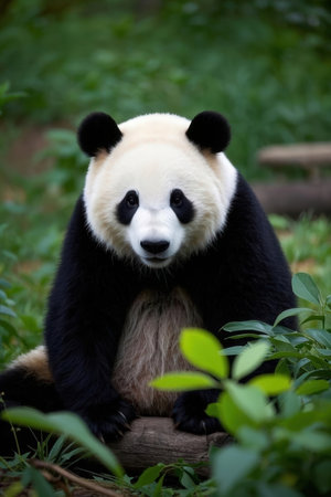 Giant panda in Chengdu, Sichuan Province, Chinaの写真素材