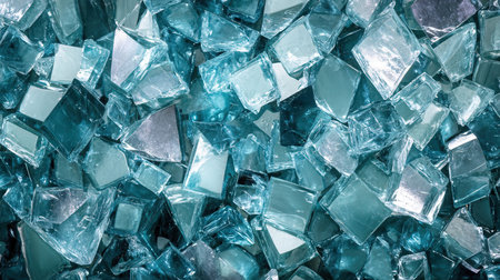 abstract background of broken ice cubes in blue tone, can be used as backgroundの素材
