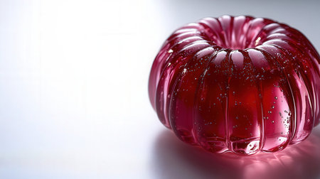 Red jelly on a white background. 3d rendering, 3d illustration.の素材