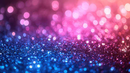 glitter vintage lights background. silver, blue and purple. de-focusedの素材