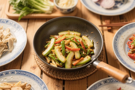 Korean traditional food Songpyeon, Stir-fried vegetablesの素材