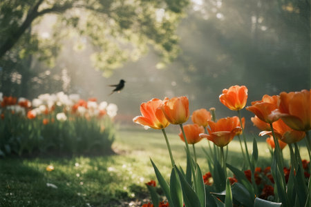 Vector illustration of a country house with a wooden fence. Cartoon style.の素材